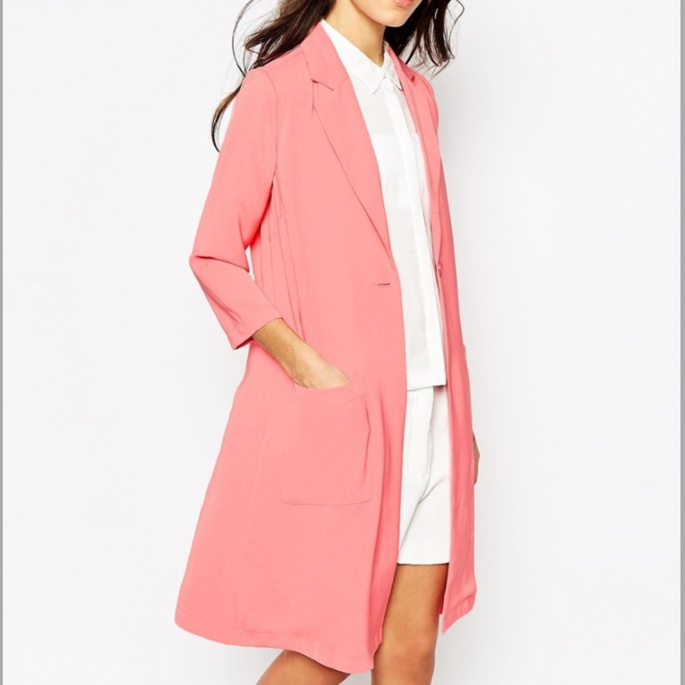 NWT Vero Moda Long Line Trench Duster Jacket